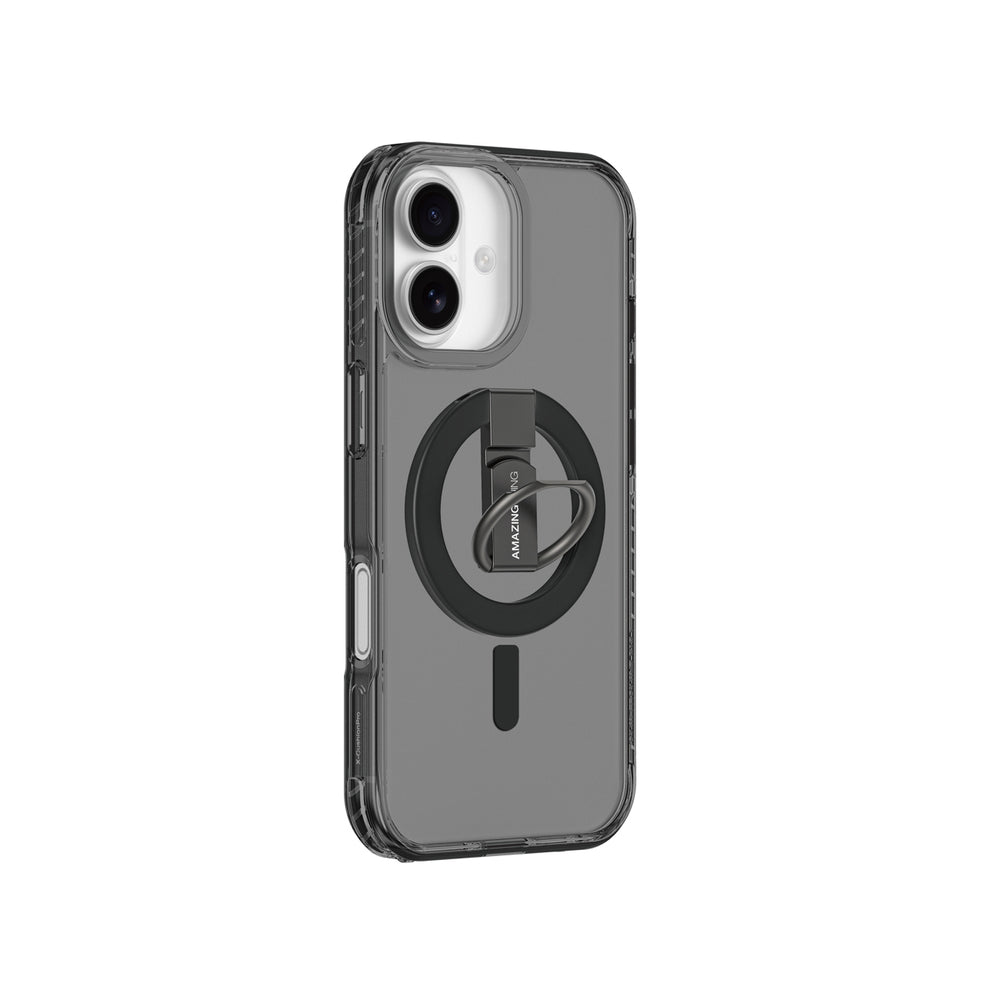 AmazingThing Titan Pro Grip Ring Set Case til iPhone 17 Kompatibel med MagSafe - sort