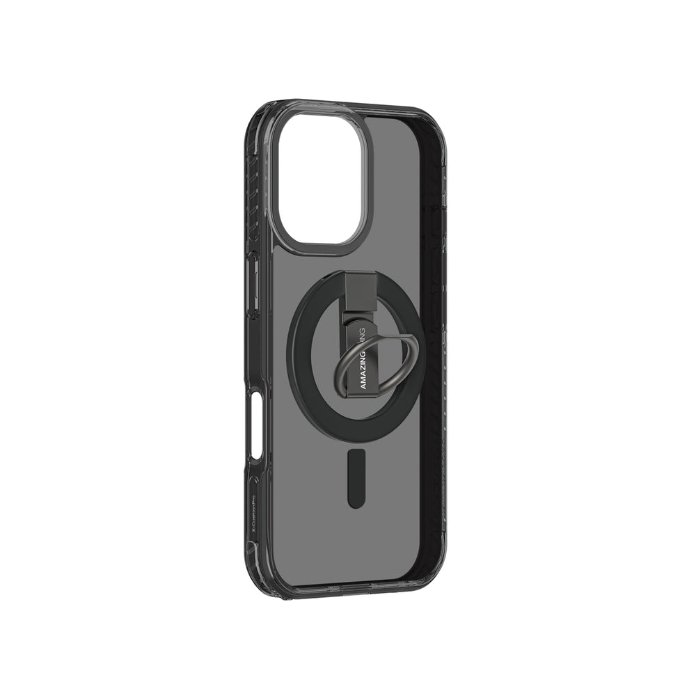 AmazingThing Titan Pro Grip Ring Set Case til iPhone 17 Kompatibel med MagSafe - sort