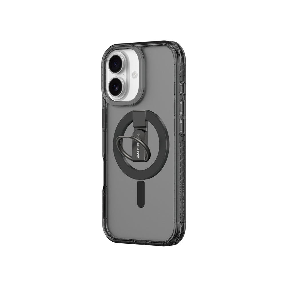 AmazingThing Titan Pro Grip Ring Set Case til iPhone 17 Kompatibel med MagSafe - sort