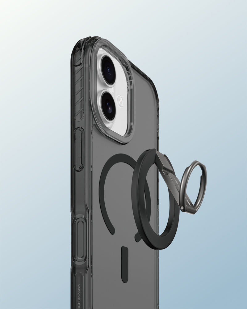 AmazingThing Titan Pro Grip Ring Set Case til iPhone 17 Kompatibel med MagSafe - sort