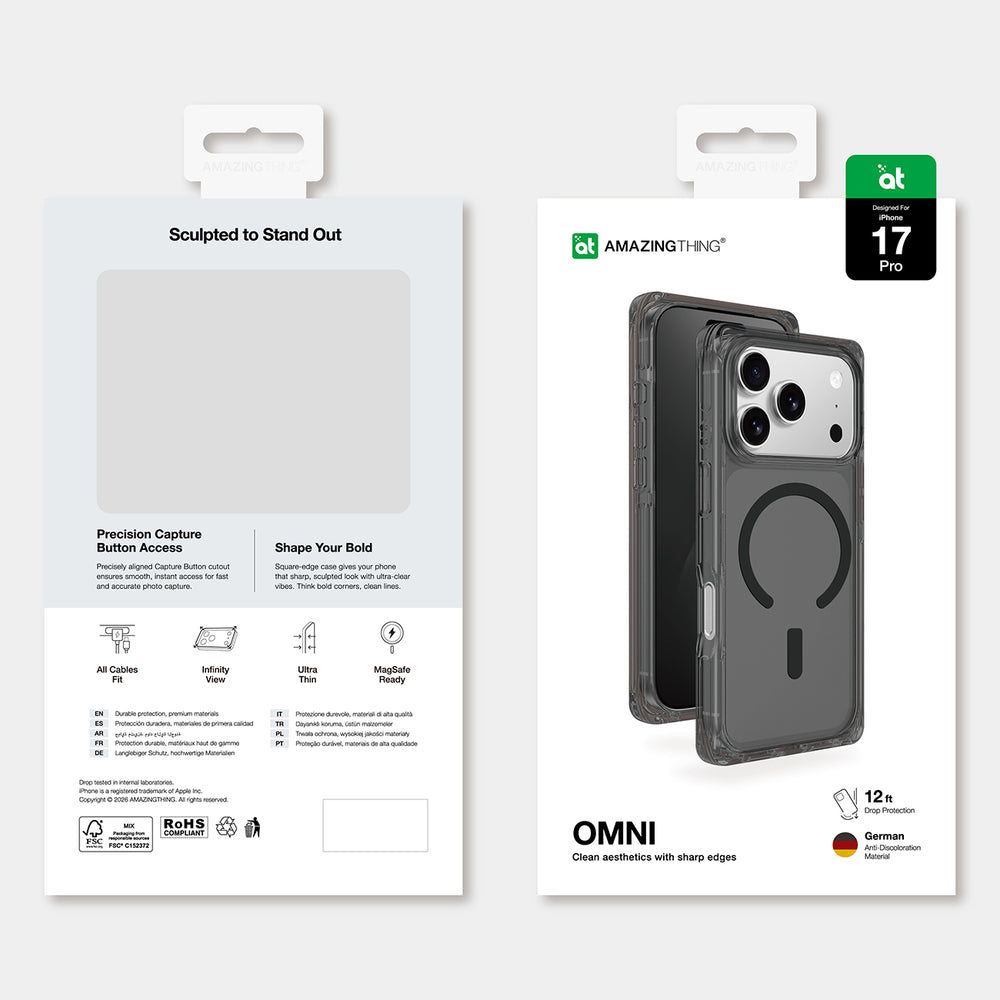 AmazingThing Omni Case til iPhone 17 Pro MagSafe Kompatibel - sort
