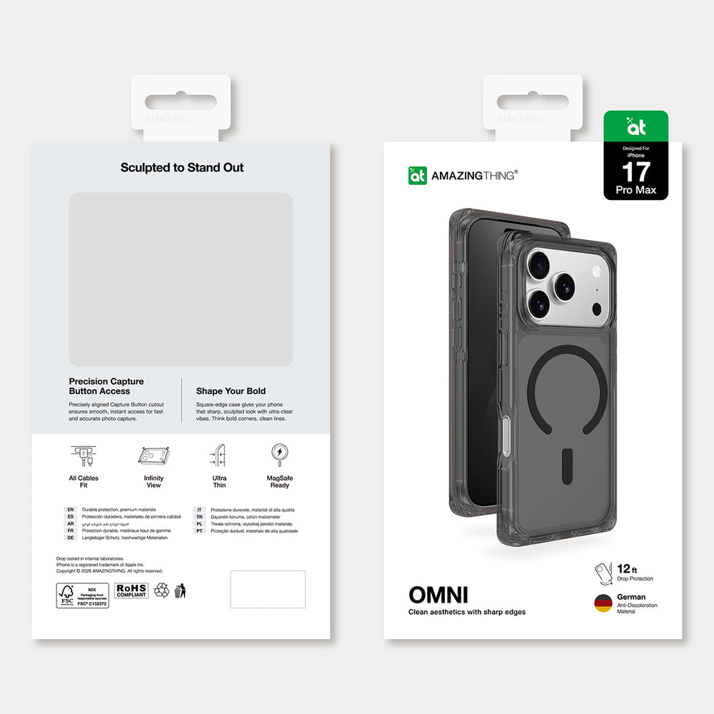 AmazingThing Omni Case til iPhone 17 Pro Max Kompatibel med MagSafe - sort