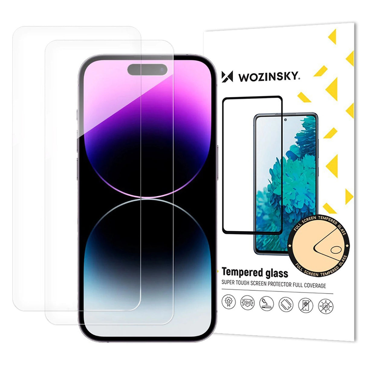 Wozinsky tempereret glas 2-pakke til iPhone 17 Pro / 16 Pro