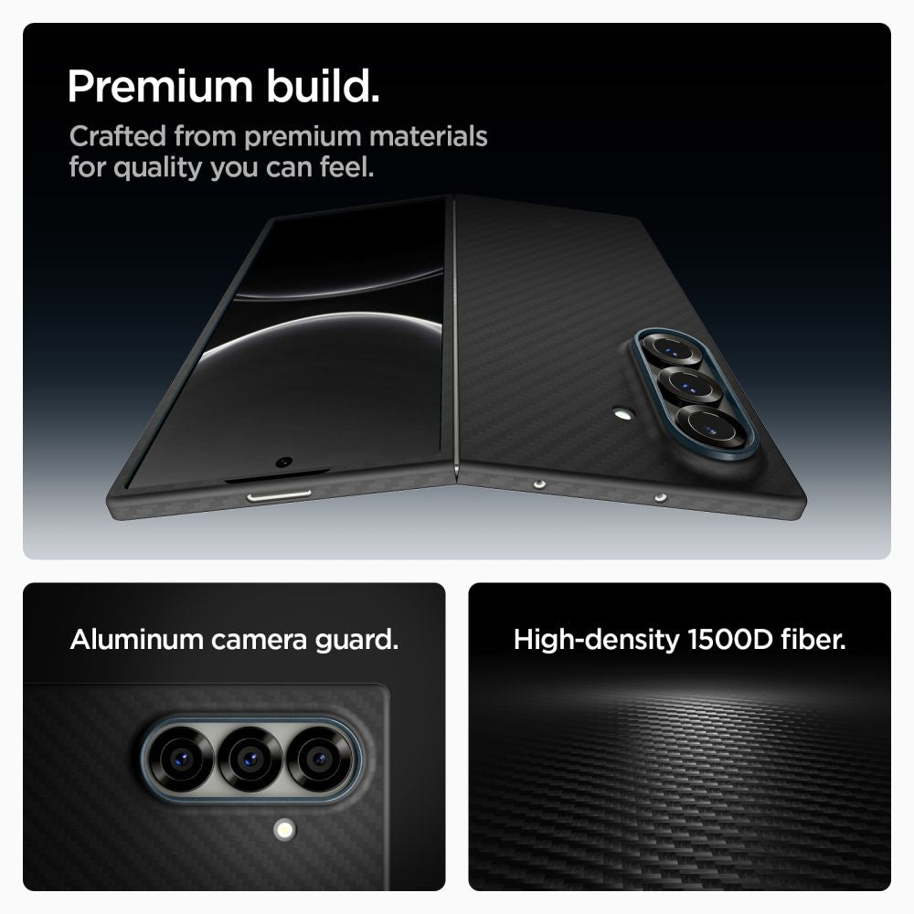 Spigen AirSkin Aramid Case til Samsung Galaxy Z Fold 7 - sort