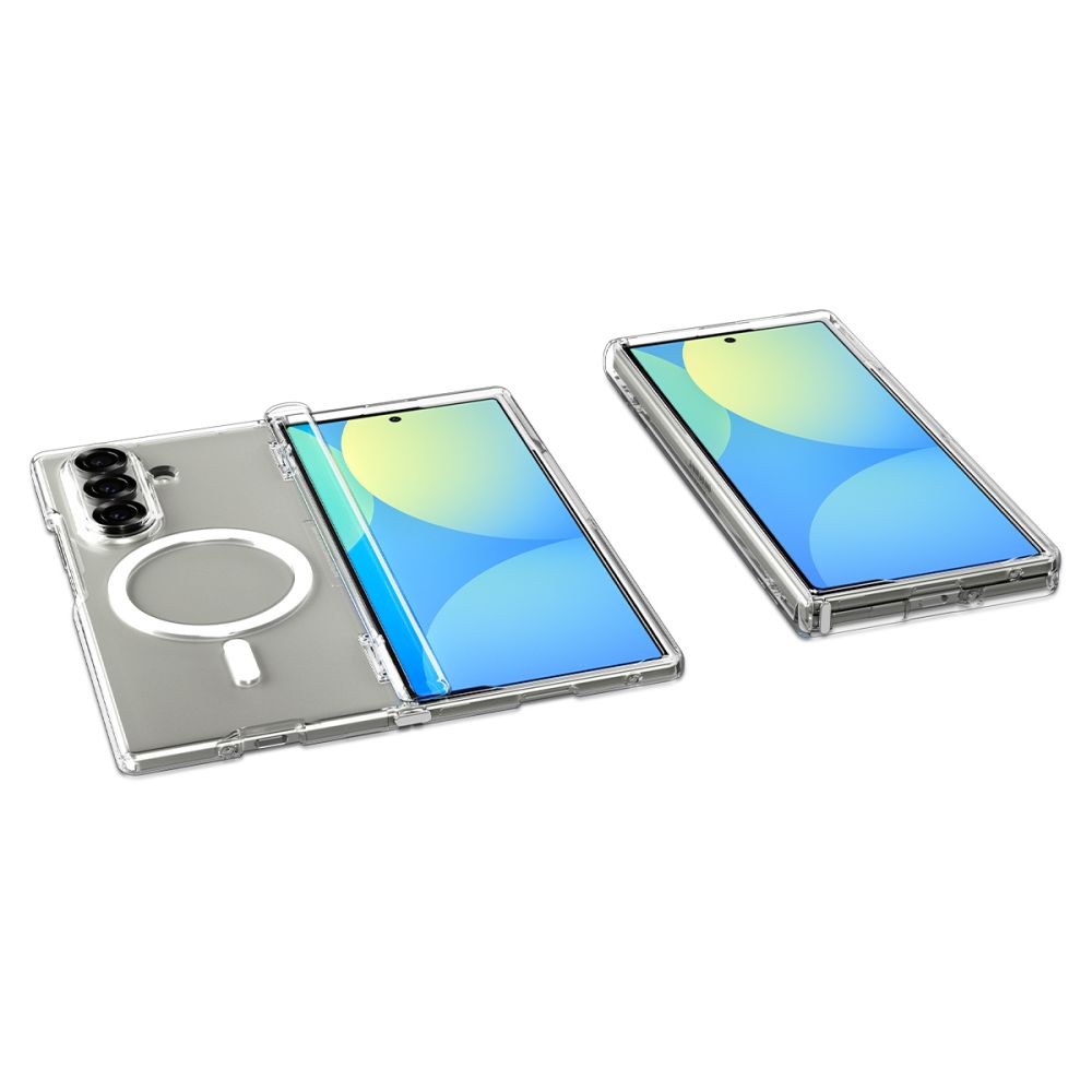 Spigen Tough Armor Pro Mag MagSafe Case til Samsung Galaxy Z Fold 7 - Klar og hvid