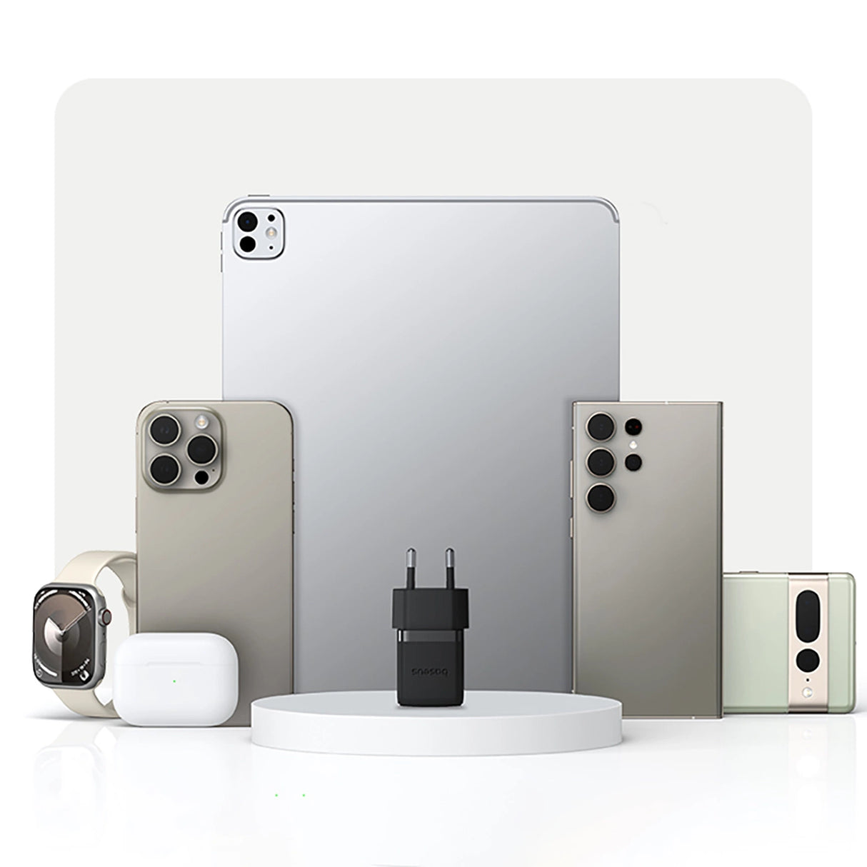 Baseus Palm 1C 20W Wall Charger (med Baseus Mini White USB-C 60W (20V / 3A) 1m Kabel) - sort