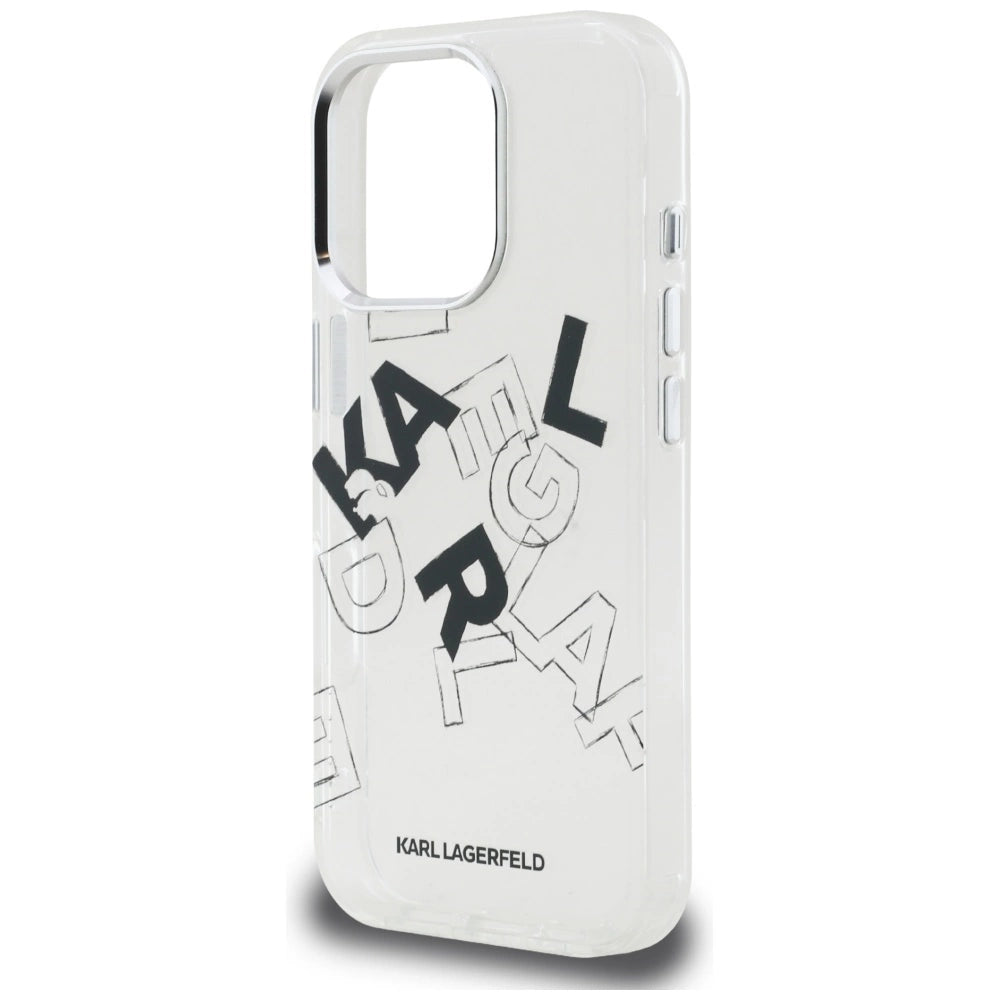 Karl Lagerfeld IML Sketched Graphic Case til iPhone 16 Pro Max - Clear
