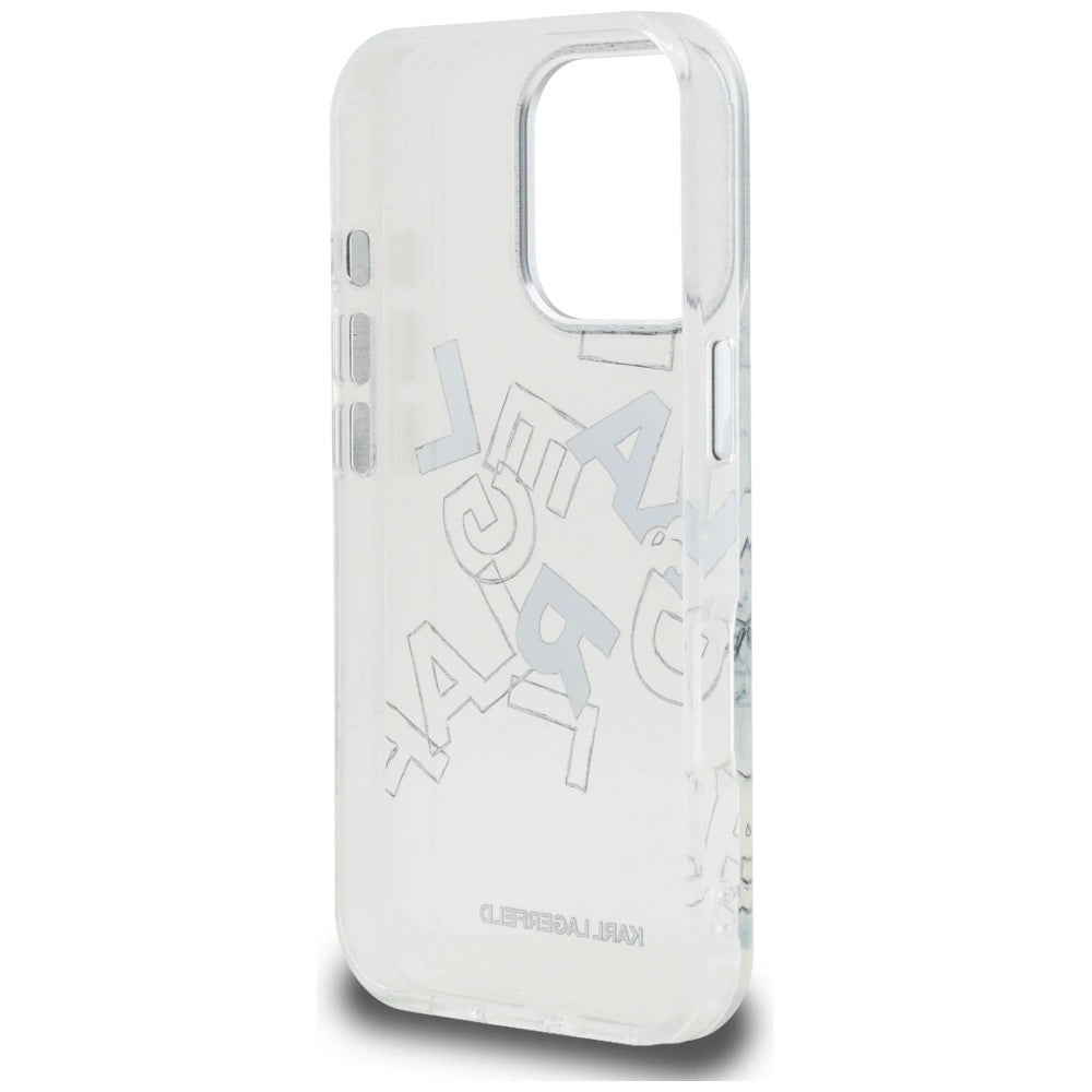 Karl Lagerfeld IML Sketched Graphic Case til iPhone 16 Pro Max - Clear