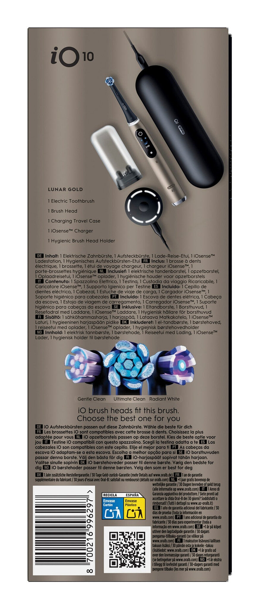 Oral-B iO Series 10 Ultimate Lunar Gold Limited Edition Elektrisk tandbørste
