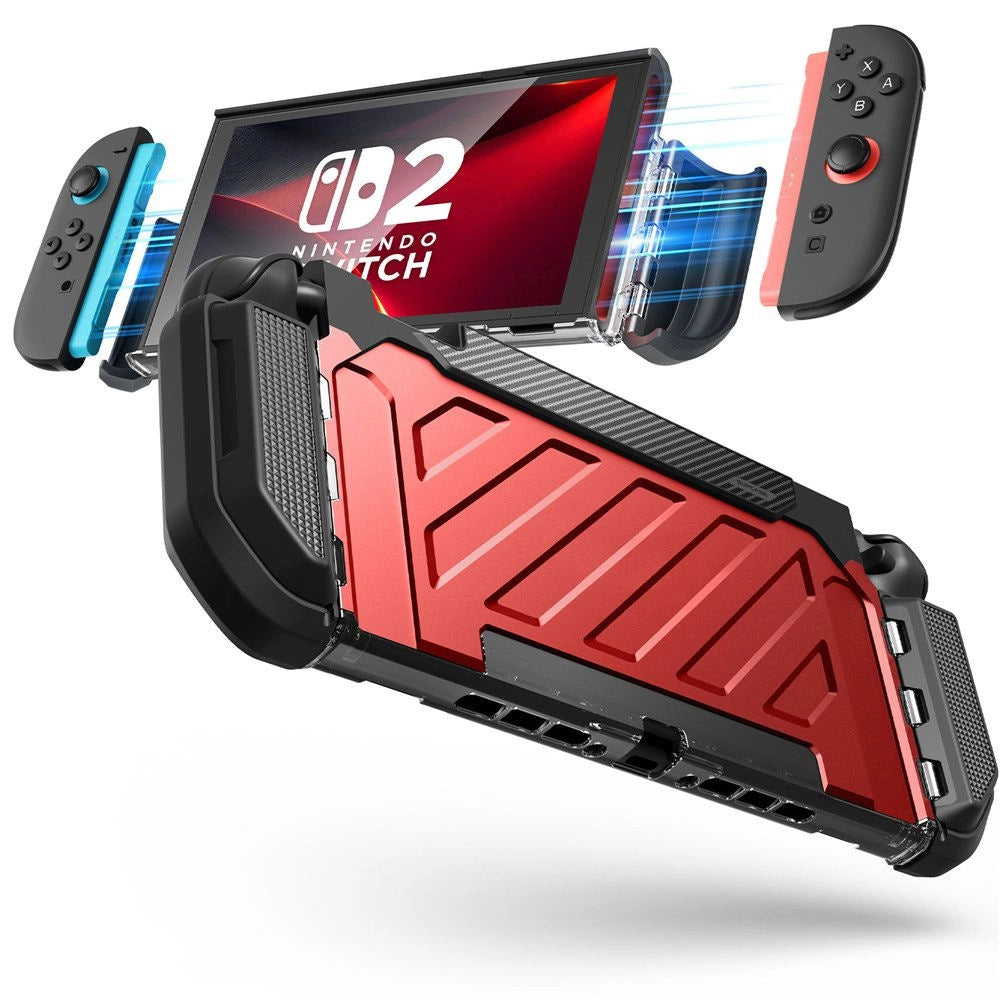 Supcase Unicorn Beetle Pro Case til Nintendo Switch 2 - Rød og sort