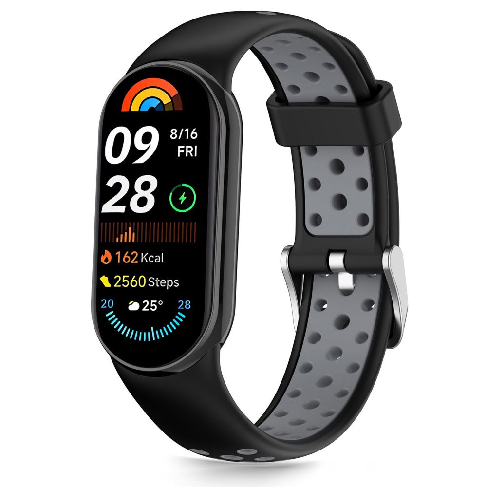 Tech-Protect IconBand Air Strap til Xiaomi Smart Band 8 / 9 / 10 / NFC - sort og grå
