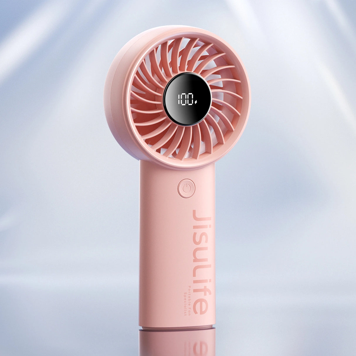 Jisulife håndholdt ventilator Life4 5000mAh bærbar USB-ventilator - Pink