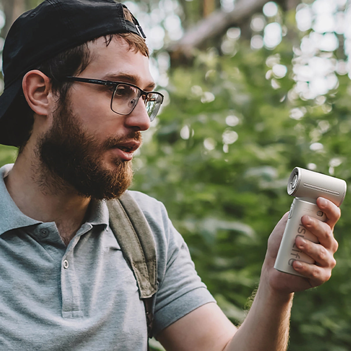 Jisulife håndholdt ventilator Life9 3600mAh bærbar mini blæser USB-ventilator - grå