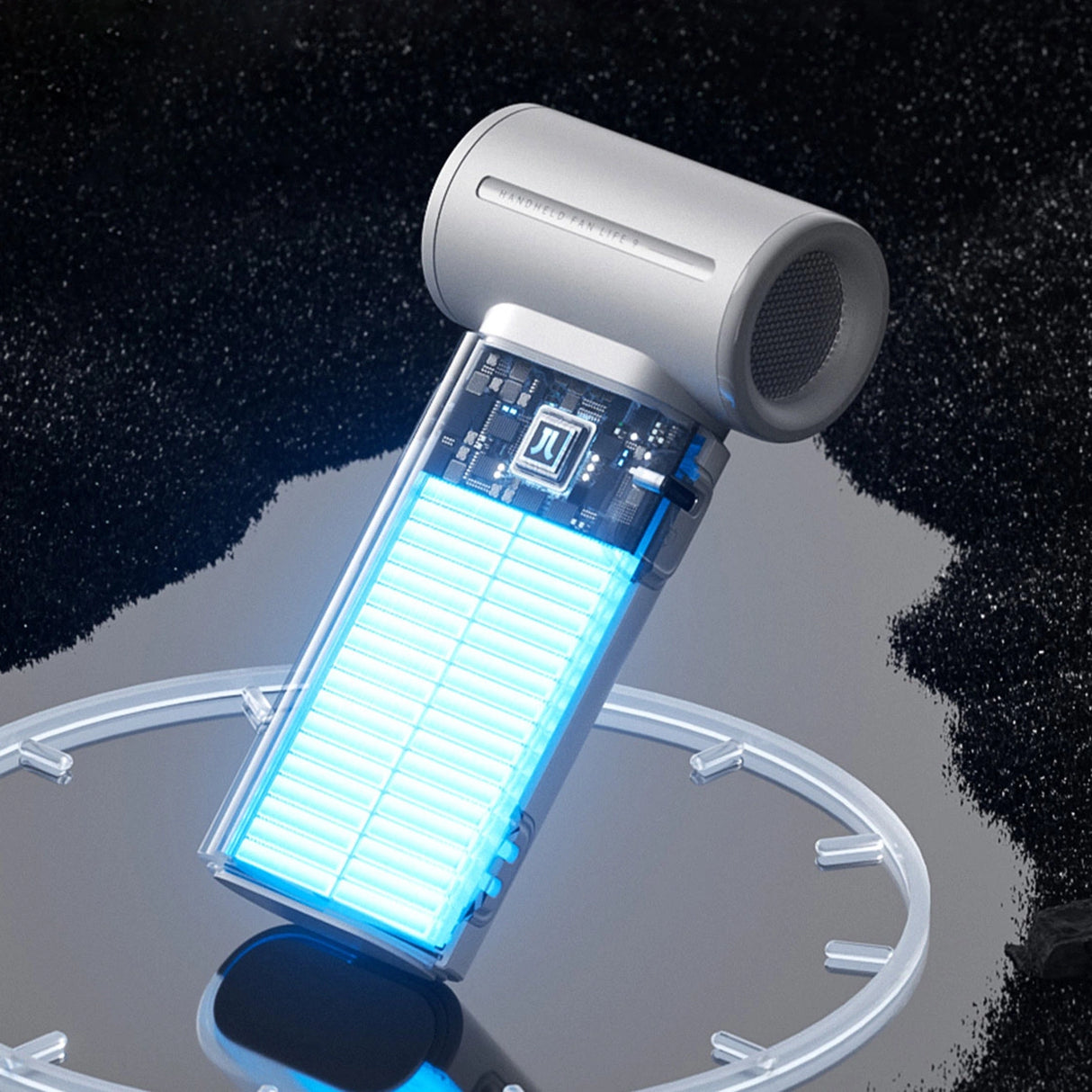 Jisulife håndholdt ventilator Life9 3600mAh bærbar mini blæser USB-ventilator - grå