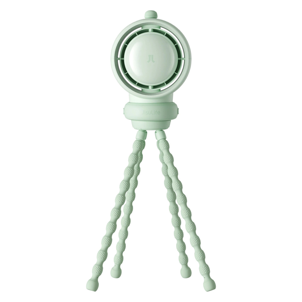 Jisulife Stroller Fan Life2S 5000mAh med fleksible ben, skrivebord, vogn, filter - Grøn