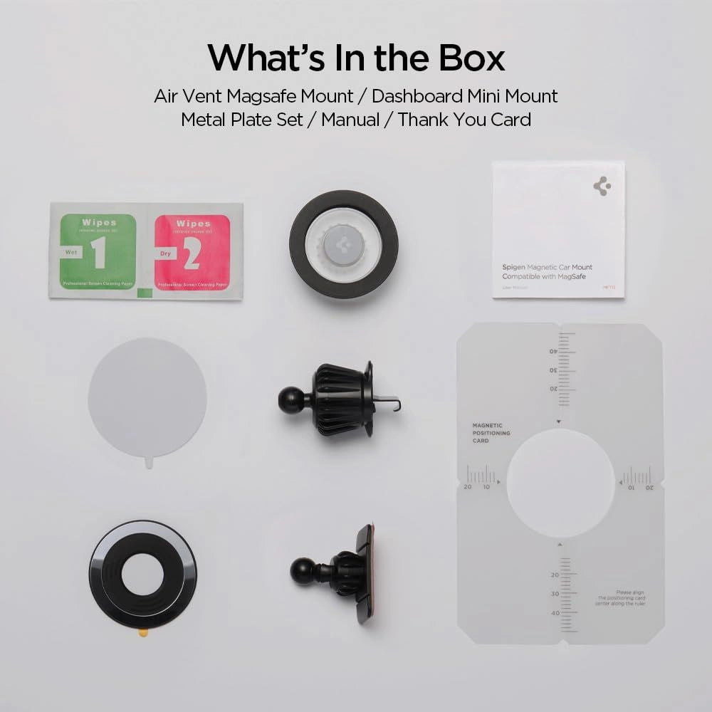Spigen MFT13 MagSafe bilholder til cockpit eller luftventil - sort