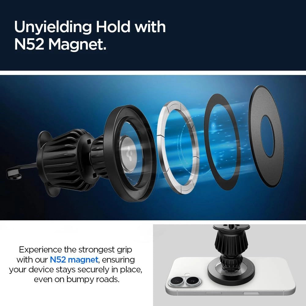 Spigen MFT13 MagSafe bilholder til cockpit eller luftventil - sort