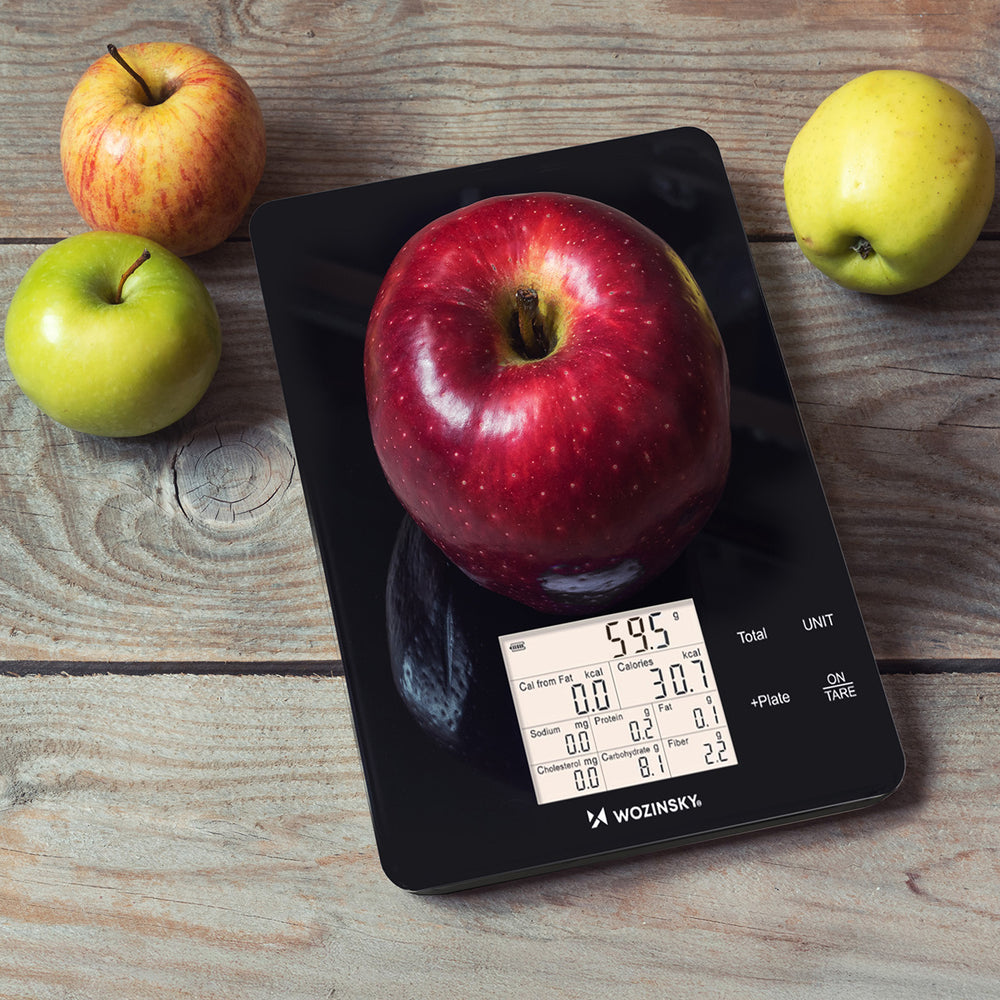 Wozinsky WIK-10 Smart Kitchen Scale med digital skærm, Bluetooth App - sort