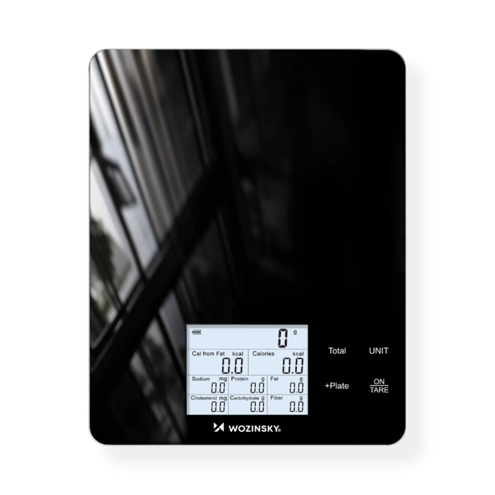 Wozinsky WIK-10 Smart Kitchen Scale with Digital Display, Bluetooth App - Black