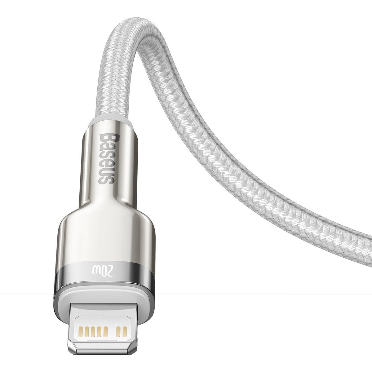 USB-C-kabel til Lightning Baseus Cafule, PD, 20W, 2m (hvid)