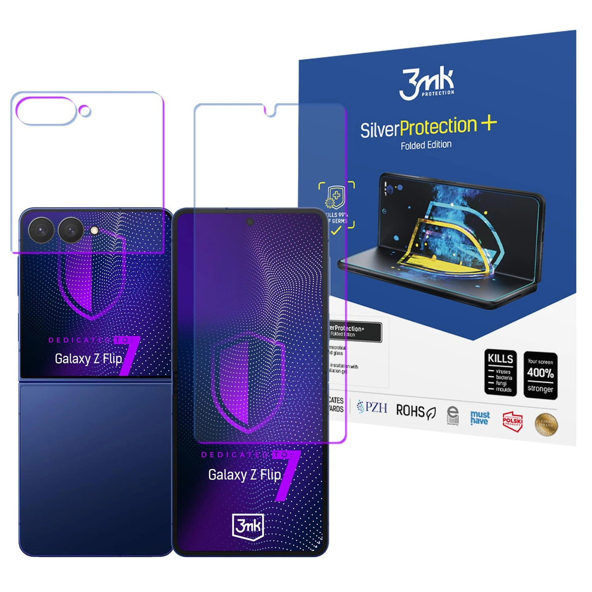 3mk SilverProtection+ Folded Edition beskyttende film til Samsung Galaxy Z Flip 7