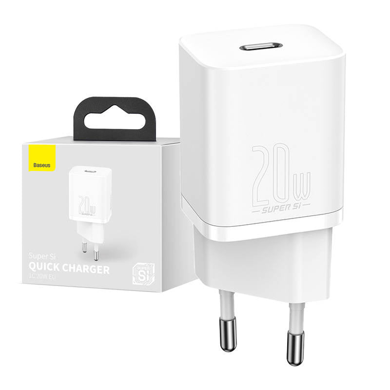 Baseus Super Si Quick Charger 1C 20W (hvid)