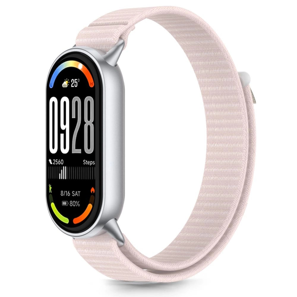 Tech-Protect Nylon Pro Strap til Xiaomi Smart Band 8 / 9 / 10 / NFC - Pink Grå