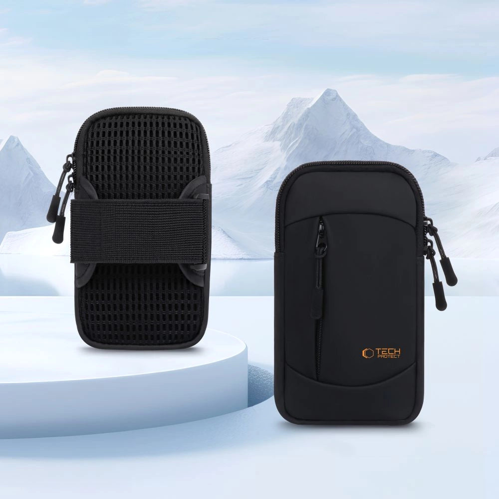 Tech-Protect M6 Universal Sport Armbånd - sort og orange