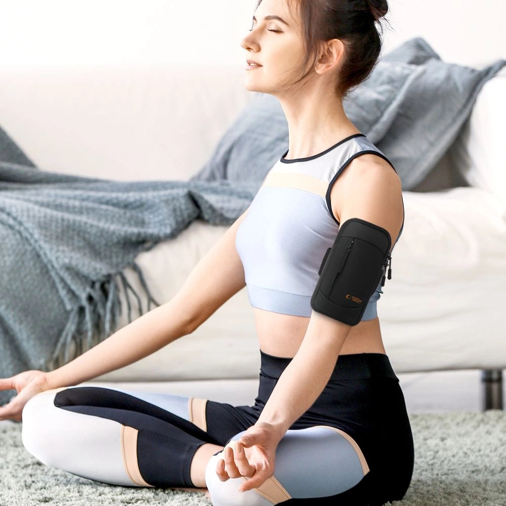 Tech-Protect M6 Universal Sport Armbånd - sort og orange