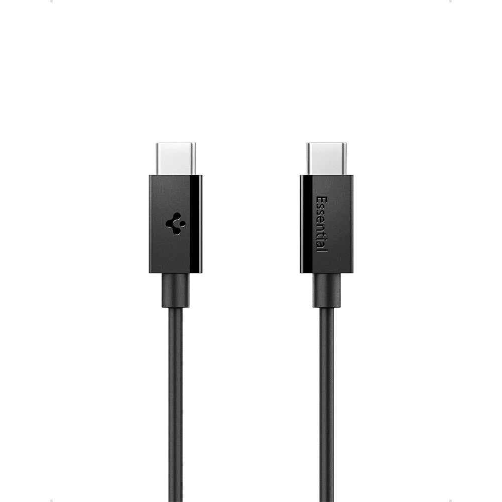 Spigen EB6020CC 60W-kabel + USB-C / USB-C-kabel 200 cm - sort