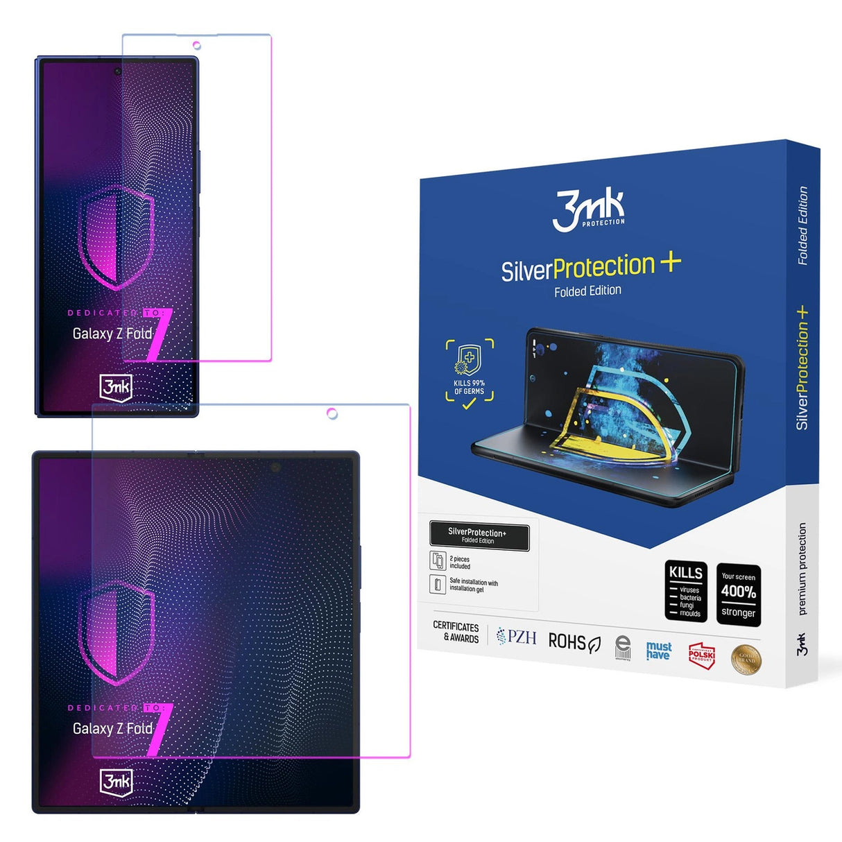3mk SilverProtection+ Folded Edition beskyttende film til Samsung Galaxy Z Fold 7