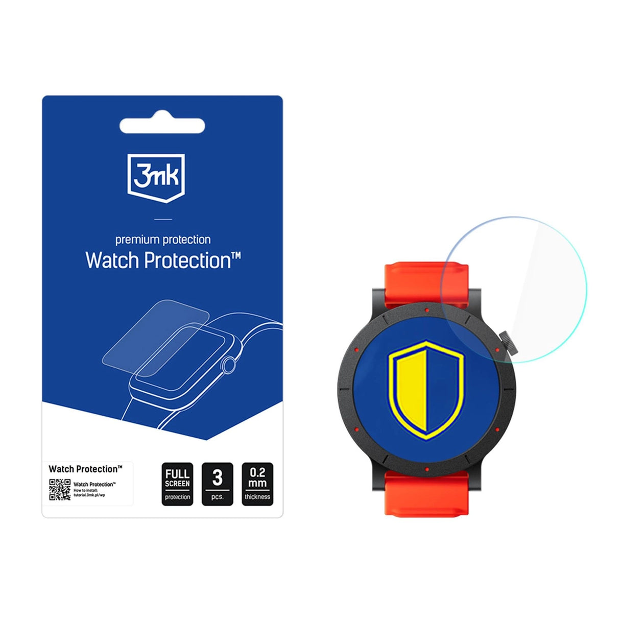 3mk Watch Protection FlexibleGlass hybrid glas til smartwatch display til CMF Watch 3 Pro