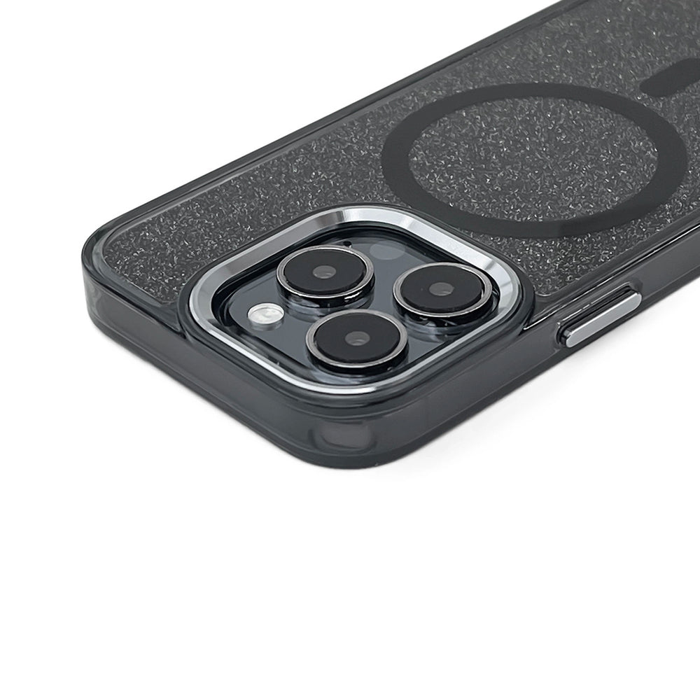 Glitter Case MagSafe Kompatibel til iPhone 17 Pro - sort