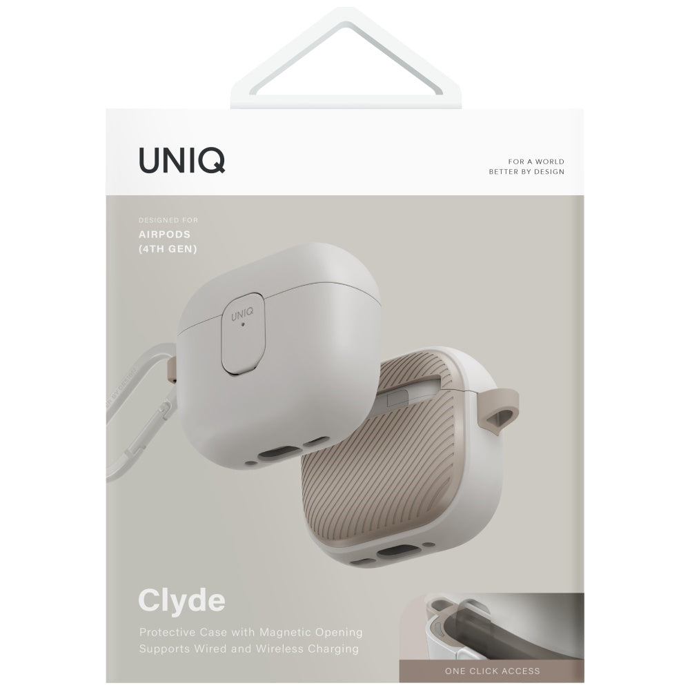 Uniq Clyde Lock Case til AirPods 4 - Beige