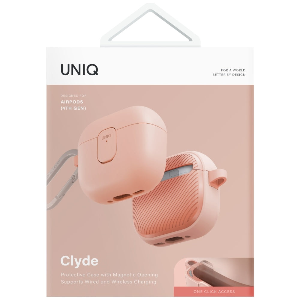 Uniq Clyde Lock Case til AirPods 4 - Pink