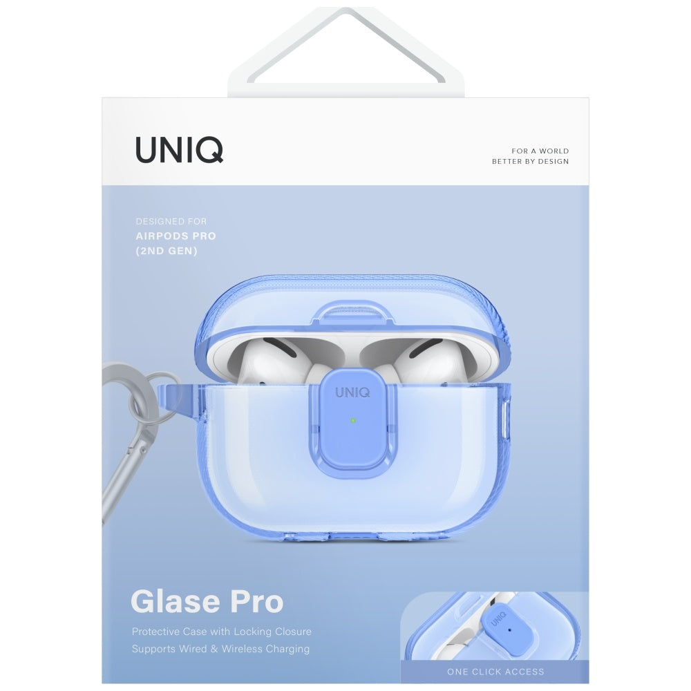 Uniq Glase Pro Case til AirPods Pro 2 - Blå