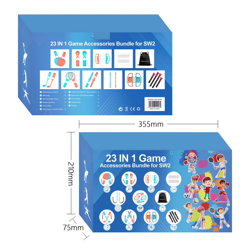 Nintendo Switch 23-i-1 Family Accessory Pack 2 - Orange og Blue Set