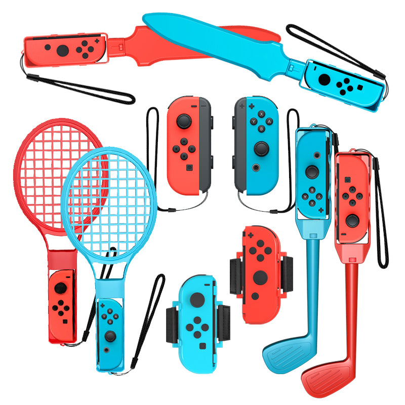 Nintendo Switch Sports 10-i-1 Family Accessory Pack - Rød og blå