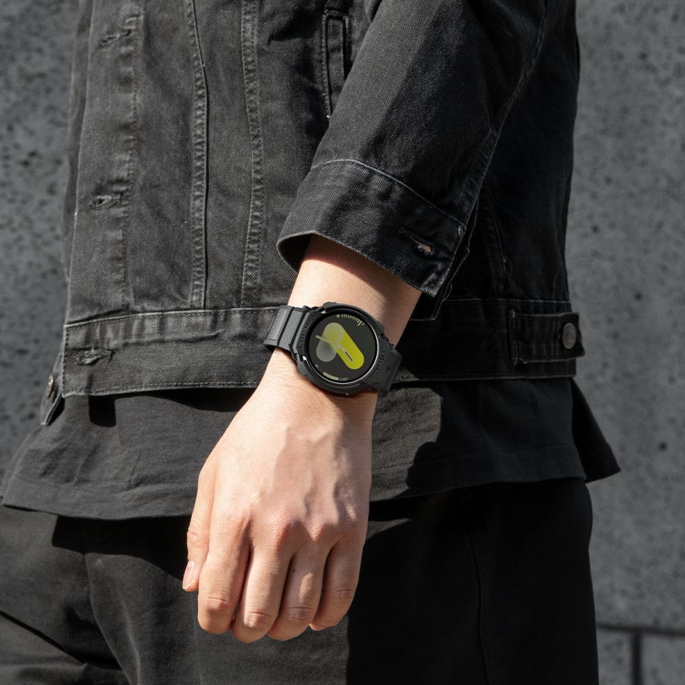 Spigen Rugged Armor Pro Strap for Samsung Galaxy Watch 8 44mm - Matte Black