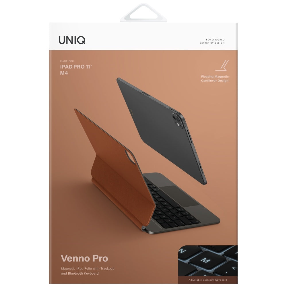 Uniq Venno Pro Magnetisk Smart Keyboard Case til iPad 11" 2025 / iPad Air 11" 2024 / 2025 / iPad Pro 11" 2018 / 2020 / 2021 / 2022 / 2024 - Brunt