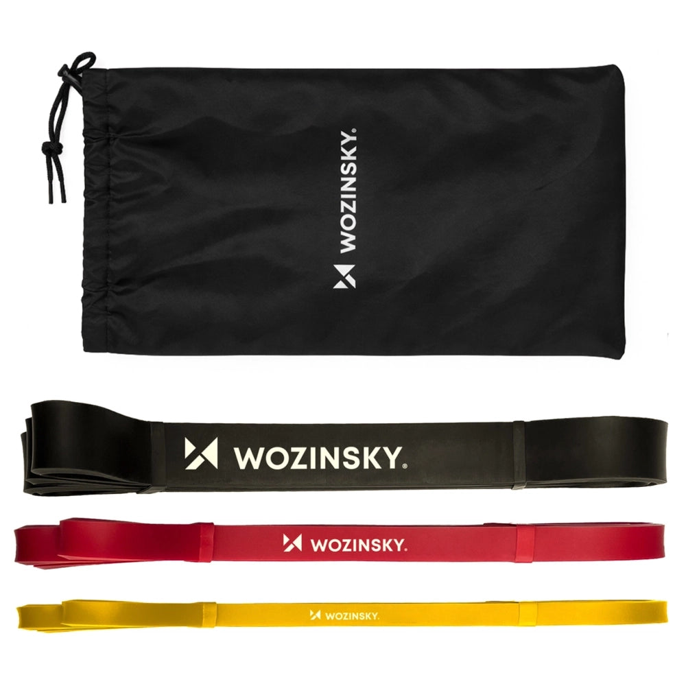 Wozinsky WGO-3 latex resistansbånd - 3 stykker.