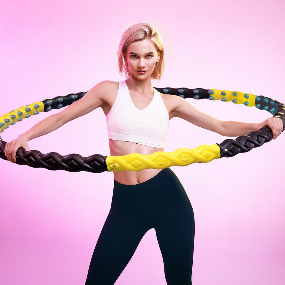 Wozinsky WHH-110 Hula Hoop Massager med Nodules - sort og gul