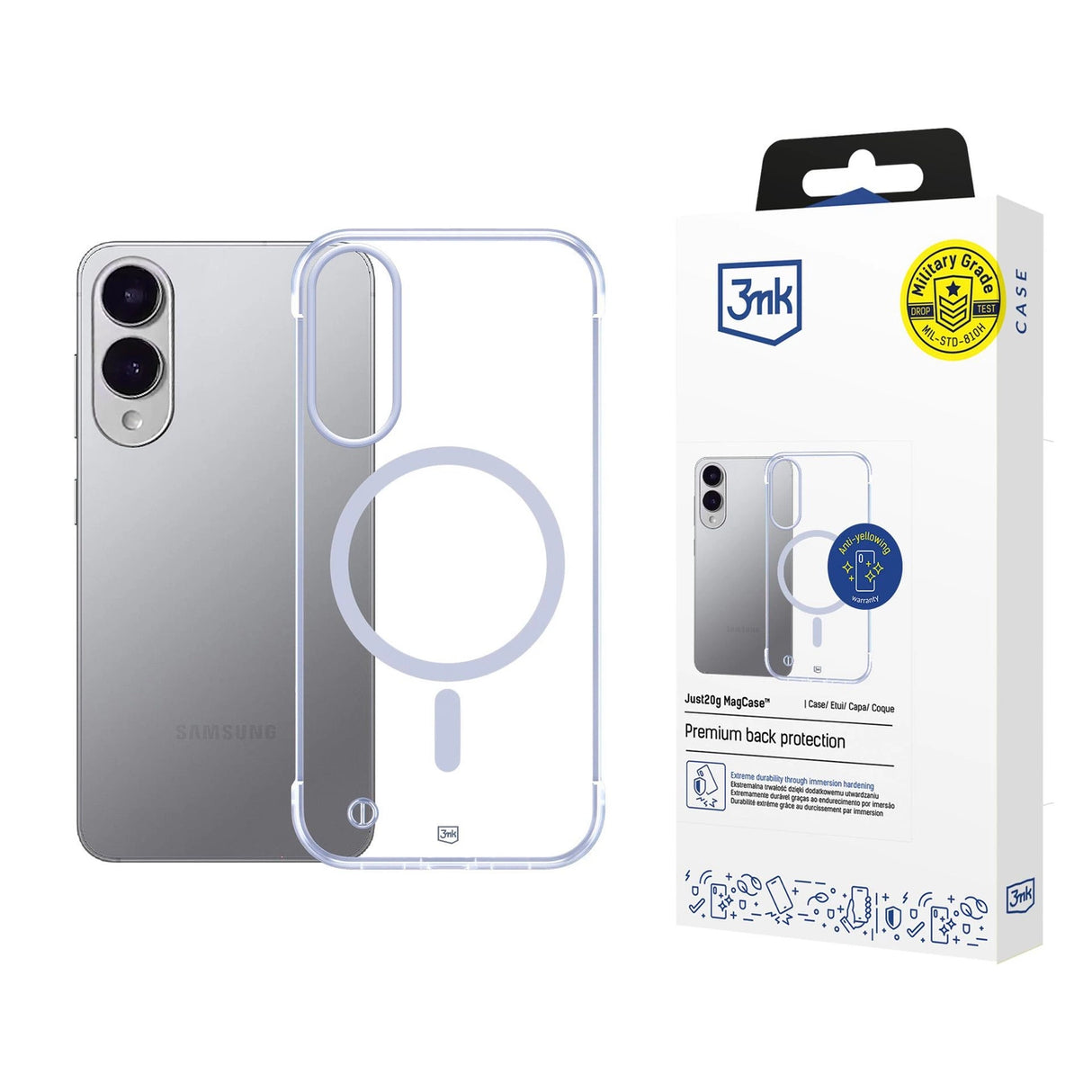 3mk Just20g MagCase til Samsung Galaxy S25 Edge - Gennemsigtig