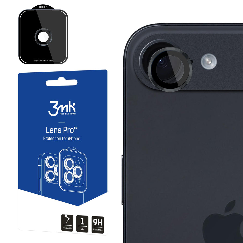 3mk Lens Protection Pro tempereret glas til iPhone 17 Air - sort
