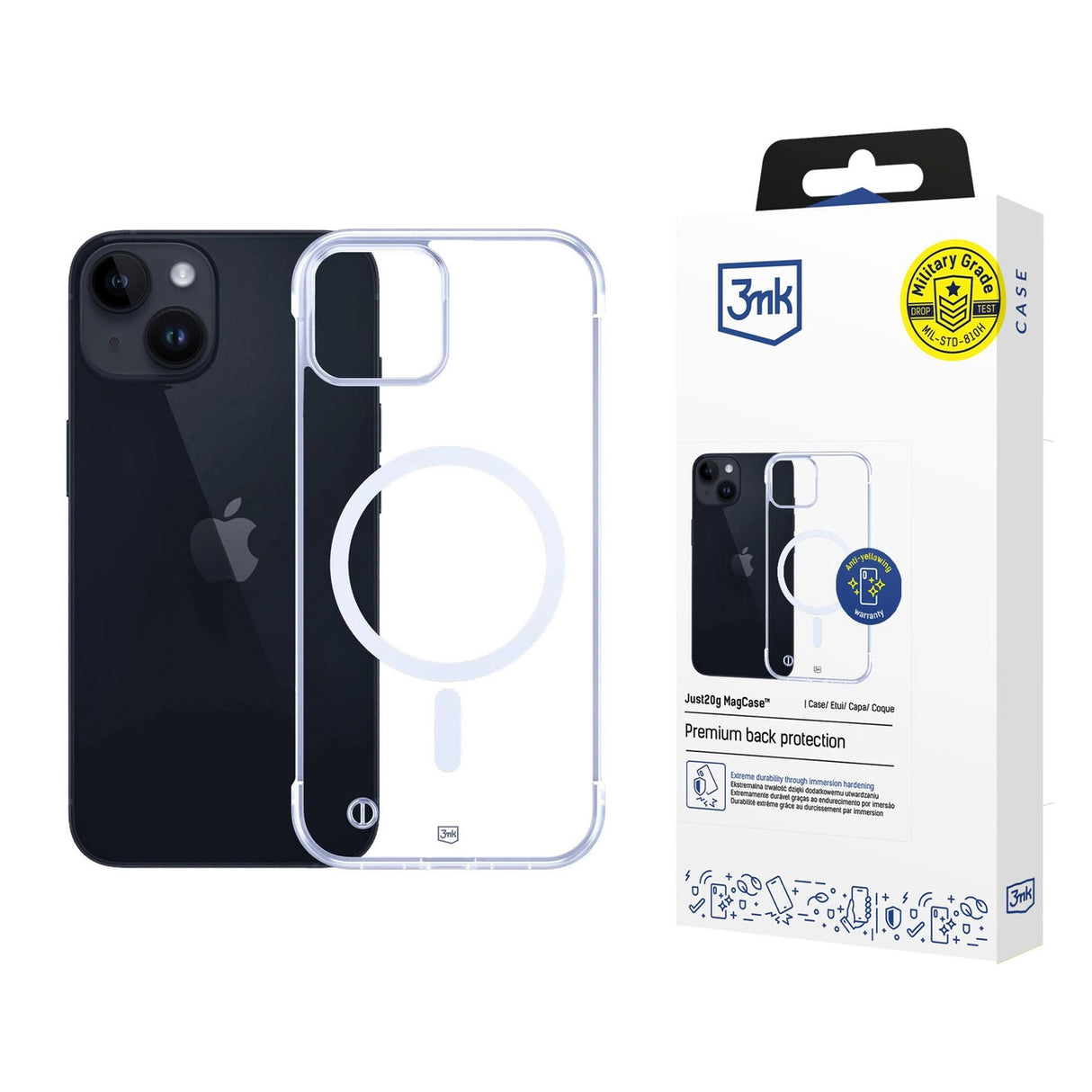 3mk Just20g MagCase til iPhone 14 Plus - gennemsigtigt
