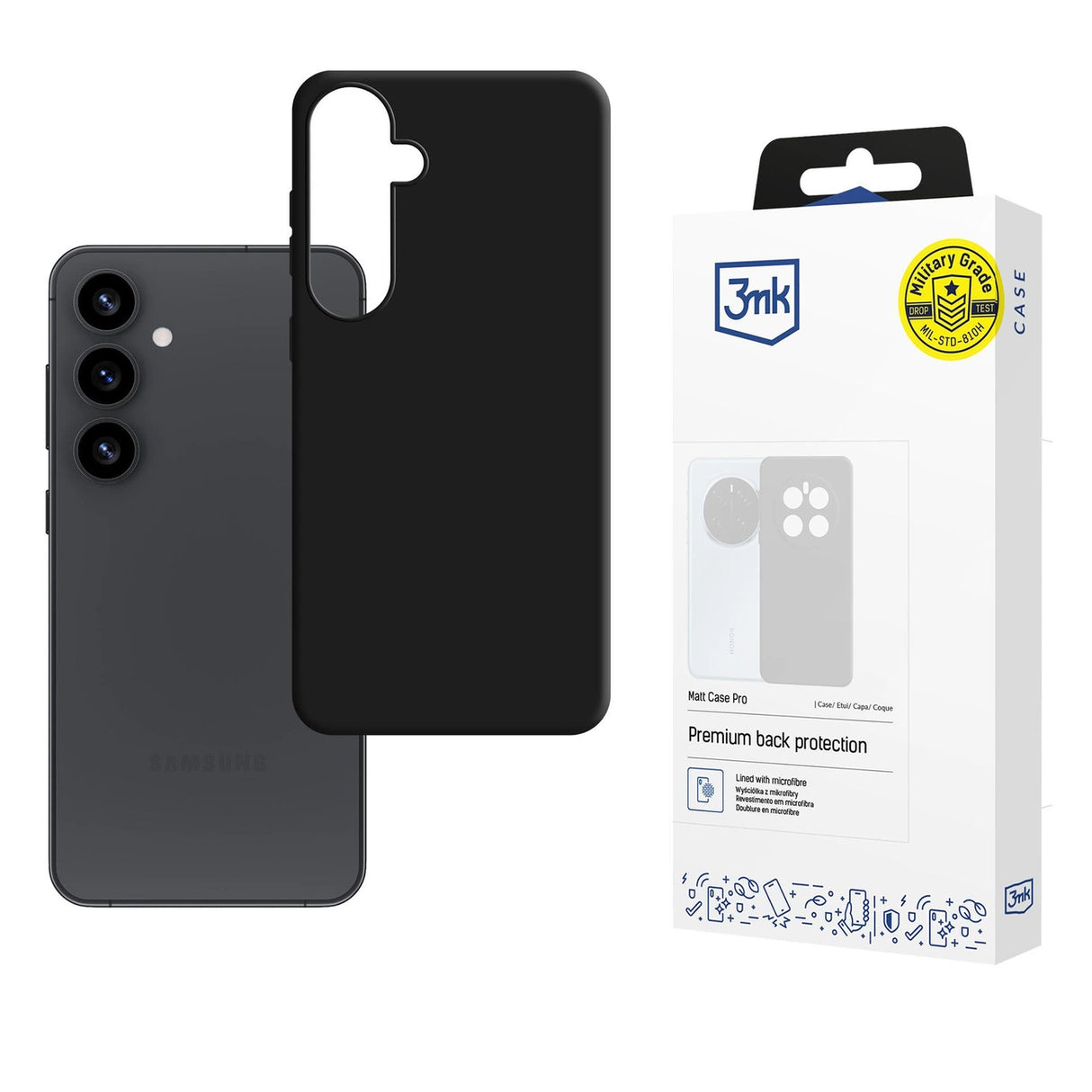 3mk Matt Case Pro til Samsung Galaxy S25 - matt sort