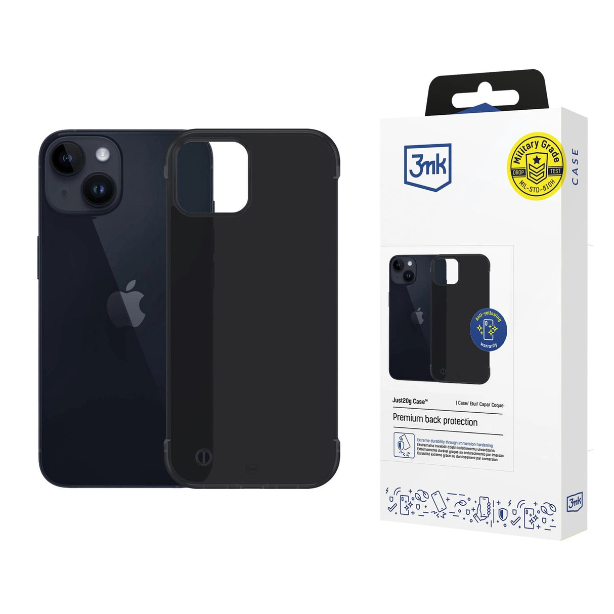 3mk Just20g Matt Case til Apple iPhone 15 - Matte sort