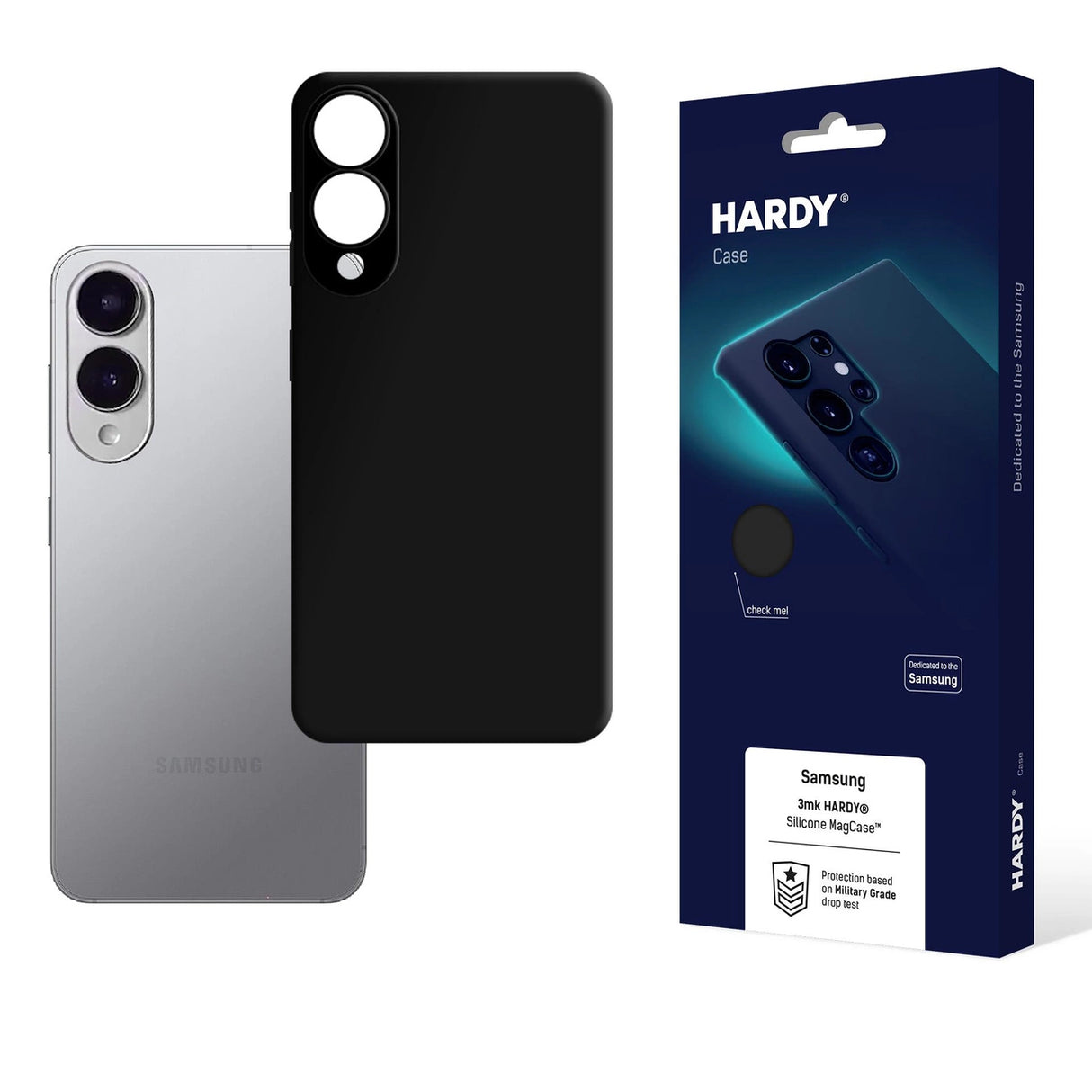 3mk Hardy Silicone MagCase til Samsung Galaxy S25 Edge - sort
