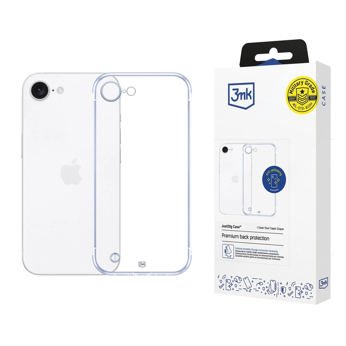 3mk Just20g Clear Case til Apple iPhone 16E - gennemsigtigt