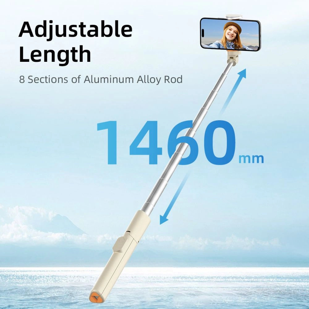Selfie Stick Tech-Protect L09S med stativ - beige